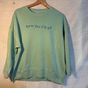 Disney Moana “How Far I’ll Go” Embroidered Sweatshirt M/L